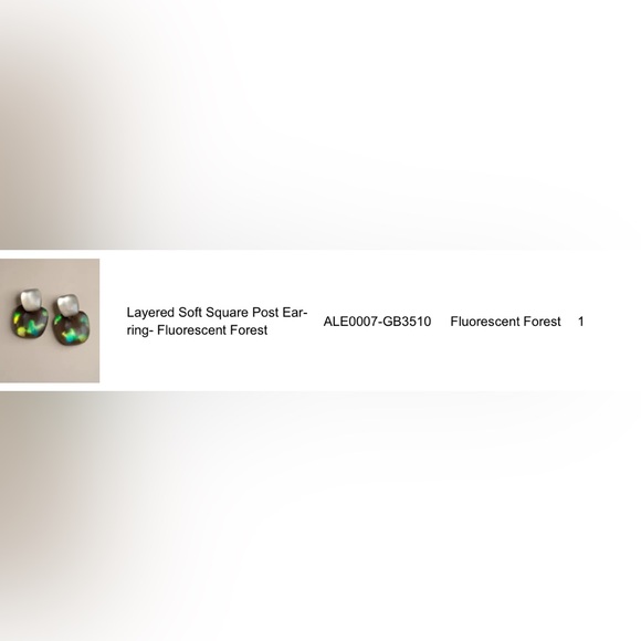 Molten Gold Lucite Alexis Bittar Set - Fluorescent Forest - Picture 8 of 10